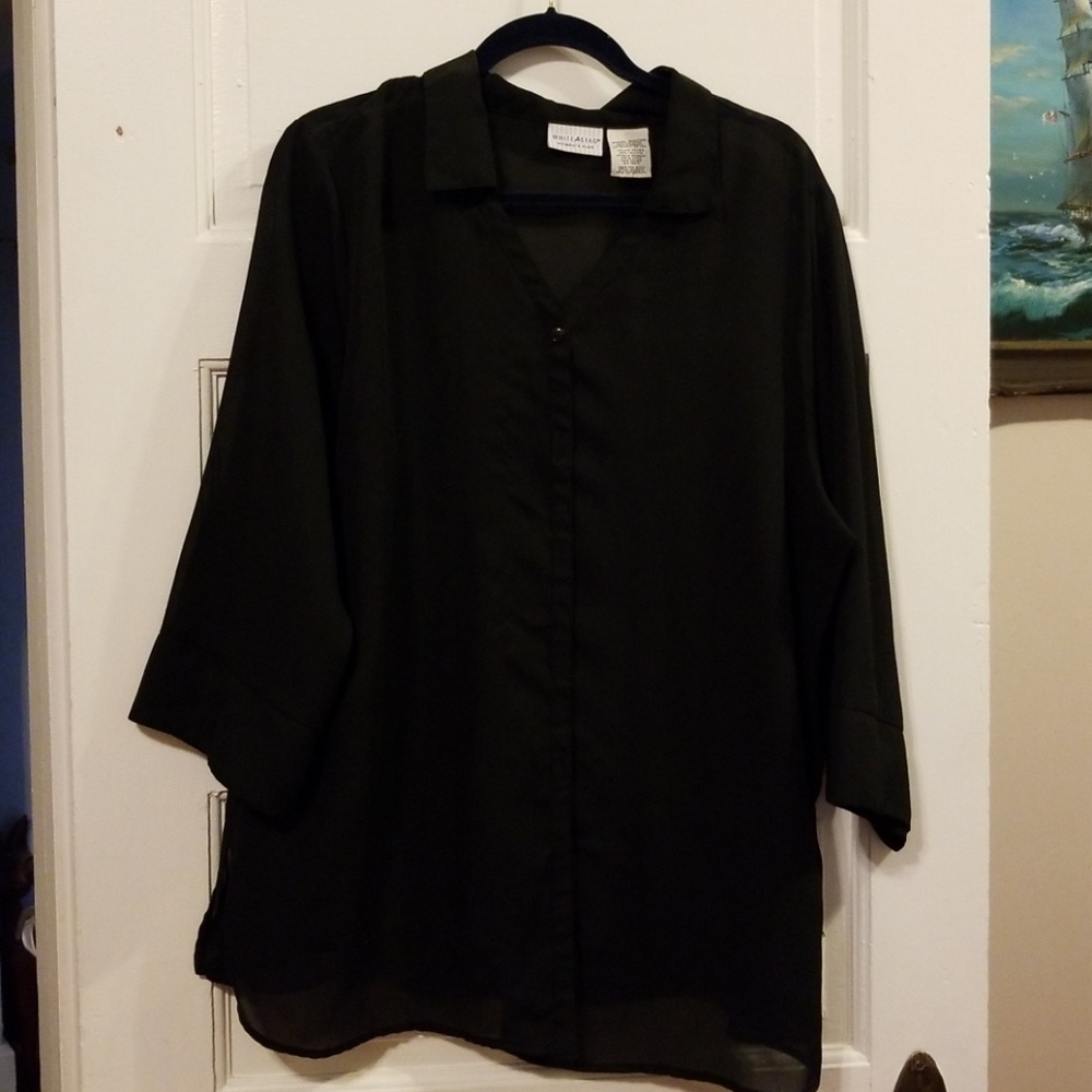 Classy White Stag Sheer black shirt